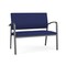 Lesro Newport 2 Seat Tandem Seating Metal Frame No Center Arms, Charcoal, OH Cobalt Upholstery NP1501 - alternate 1